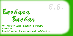 barbara bachar business card